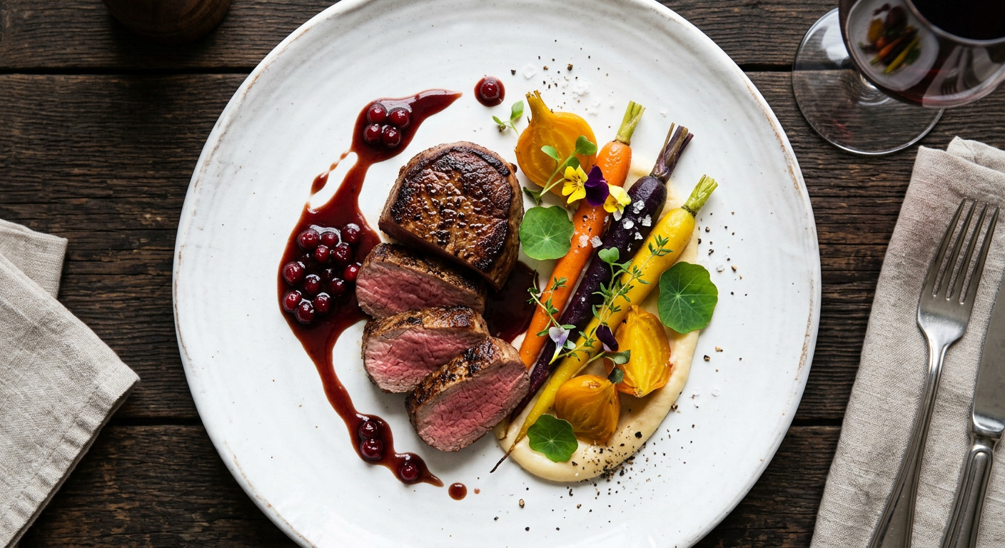 Gourmet plated dish
